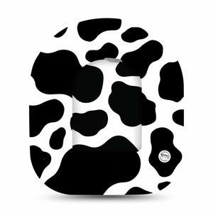 ExpressionMed Cow Print Pod Center Sticker with Matching Tape Moo Milk Print Inspired Vinyl Pump Design