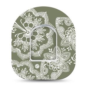 ExpressionMed Olive Henna Pod Tape with center sticker