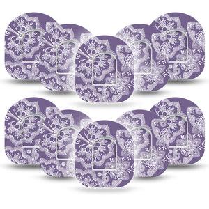 ExpressionMed Purple henna Pod Cover 10-Pack Tapes and 10-Pack Stickers