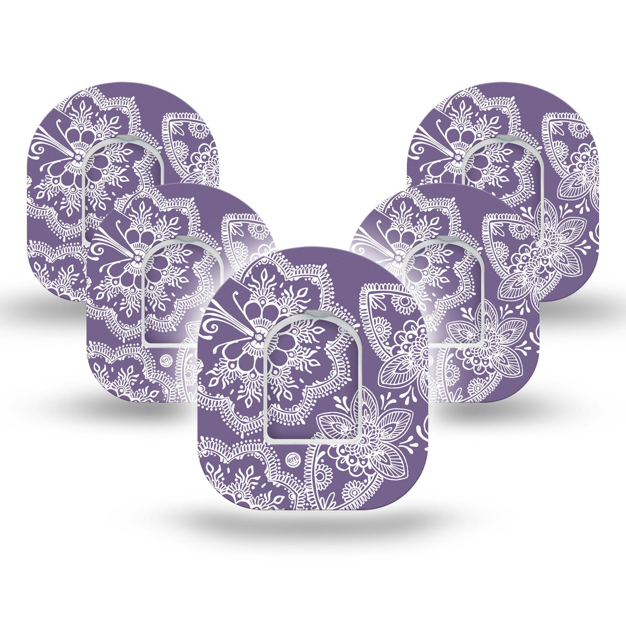 ExpressionMed Purple henna Pod Cover 5-Pack Tapes and Stickers
