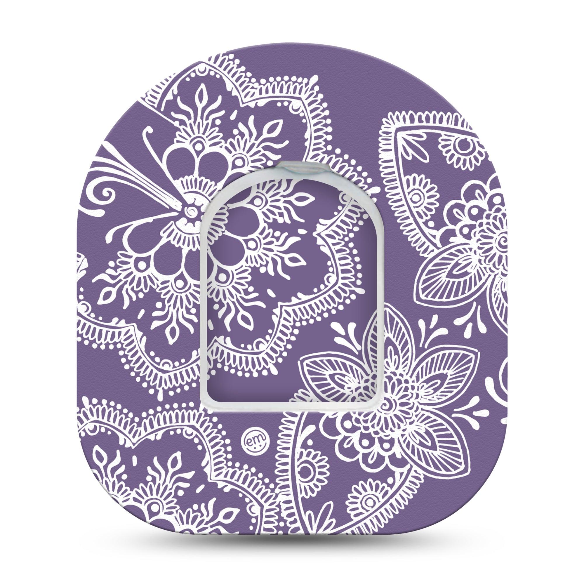 ExpressionMed Purple henna Pod Cover Single Tape and Sticker