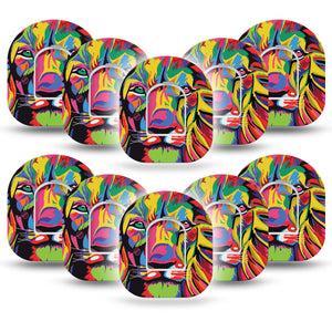 ExpressionMed Majestic Lion Pod Patch 10-Pack with center stickers