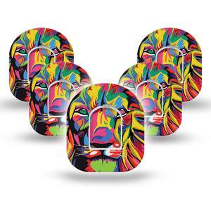 ExpressionMed Majestic Lion Pod Patch 5-Pack with center stickers