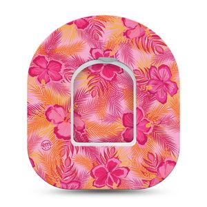ExpressionMed Pink Hibiscus Pod Tape with center sticker