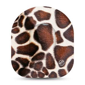 ExpressionMed Giraffe Print Omnipod Full Wrap Center Sticker and Pod Tape Animal Fur Print Inspired Vinyl Sticker and Tape Design Pump Design