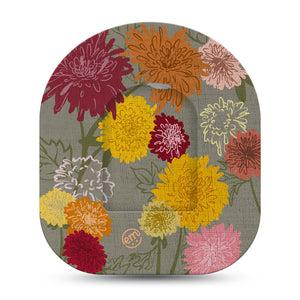 ExpressionMed Chrysanthemums Pod Center Sticker with Matching Tape Fall Palette Inspired Florals Pump Vinyl Design