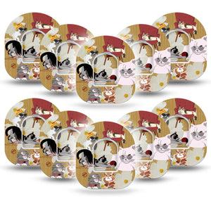 ExpressionMed Kitty Cats Pod Tape 10-Pack with center stickers