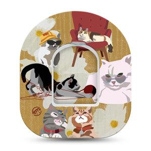 ExpressionMed Kitty Cats Pod Tape with center sticker
