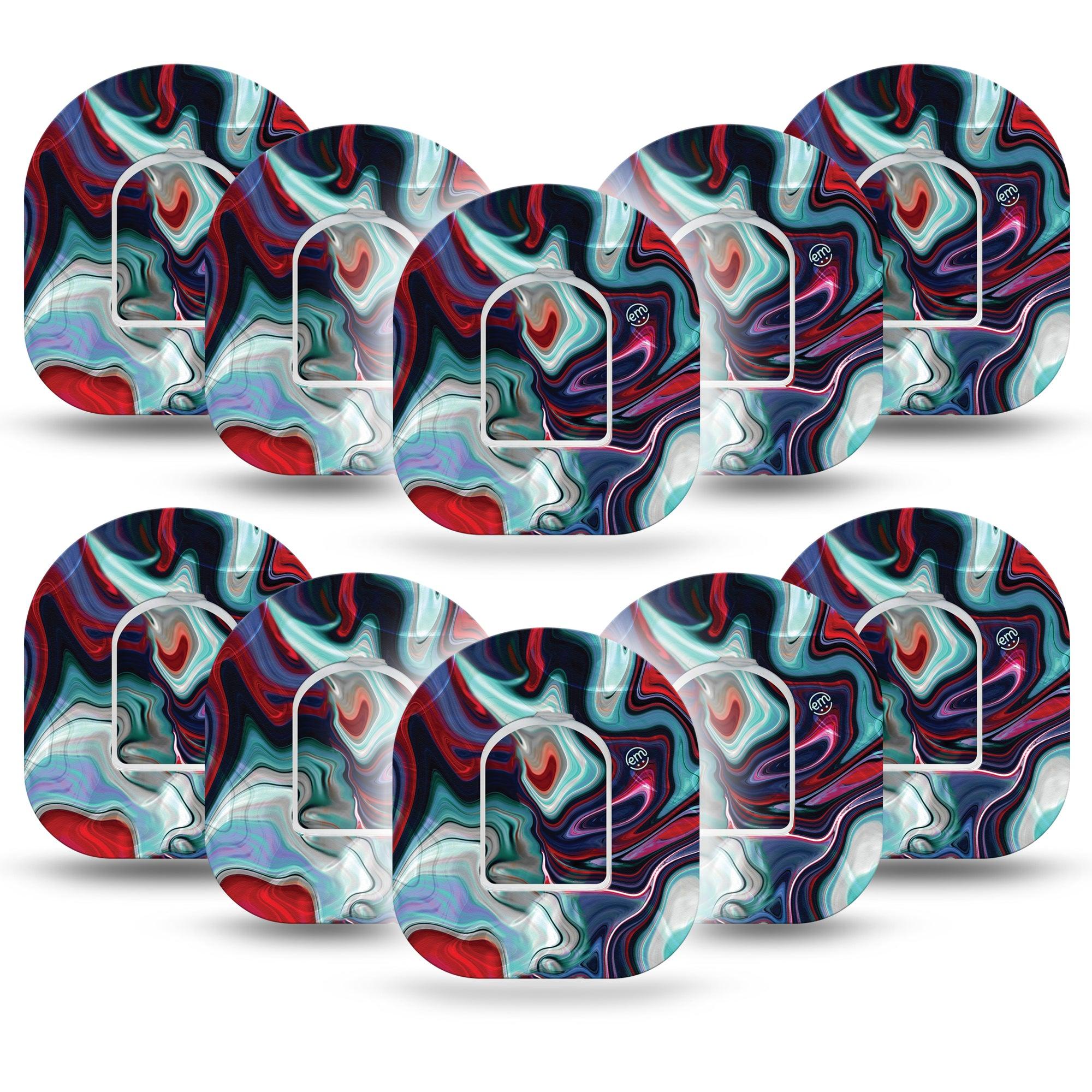 ExpressionMed Moody Marble Pod Tape 10-Pack with center stickers