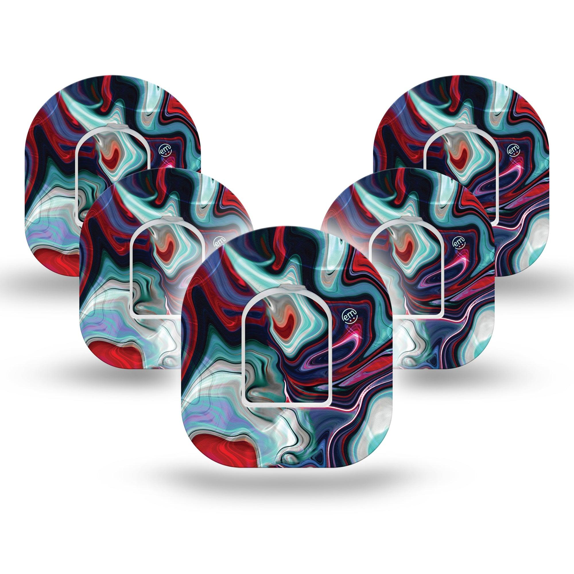 ExpressionMed Moody Marble Pod Tape 5-Pack with center stickers