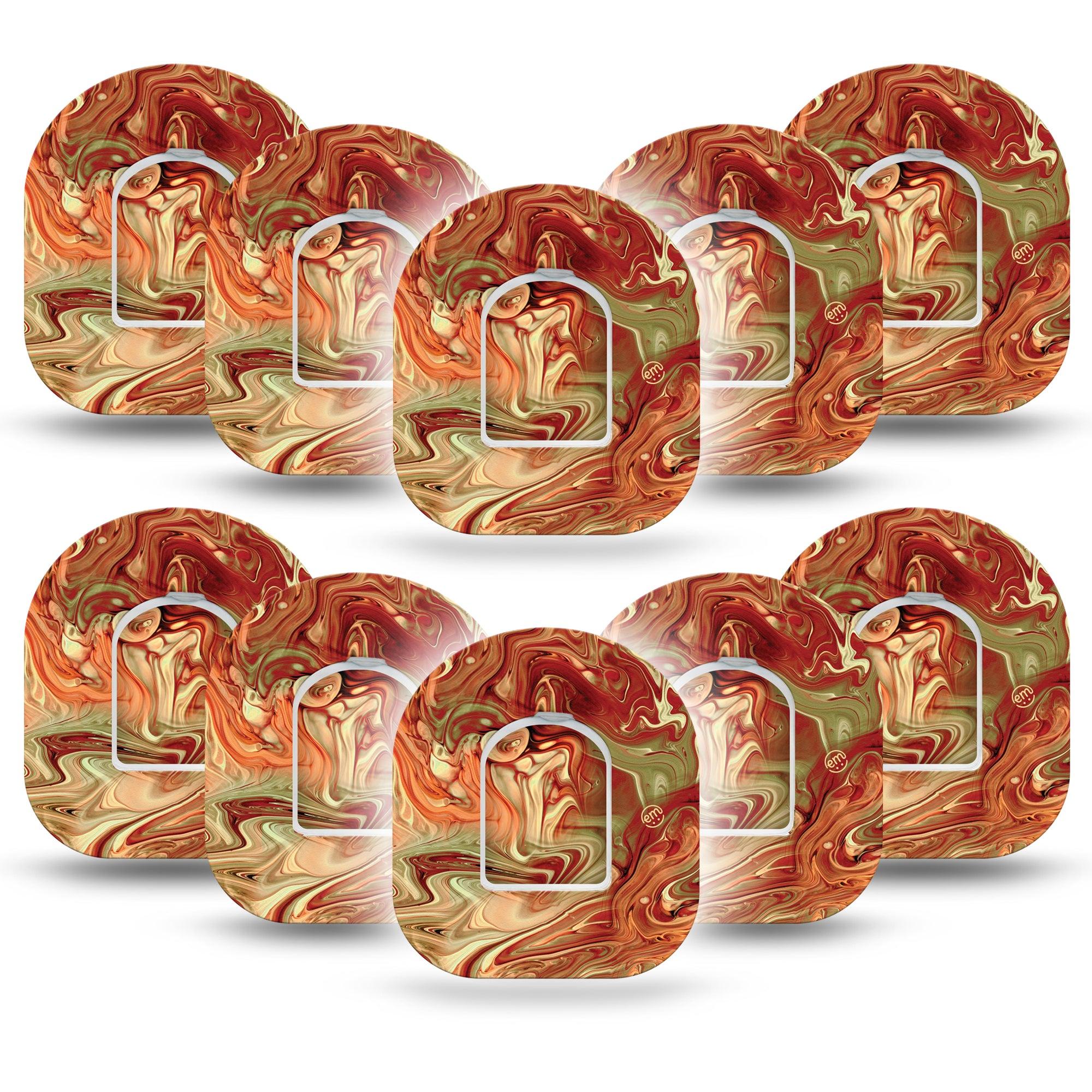 ExpressionMed Rustic Marble Pod Tape 10-Pack with center stickers