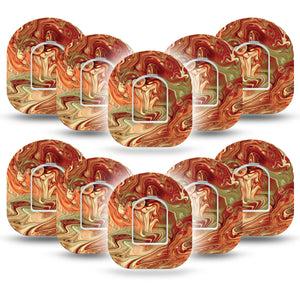 ExpressionMed Rustic Marble Pod Tape 10-Pack with center stickers
