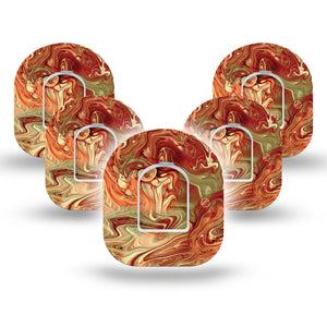 ExpressionMed Rustic Marble Pod Tape 5-Pack with center stickers