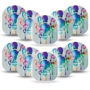ExpressionMed Octopus Tattoo Pod Tape 10-Pack with center stickers