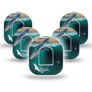 Whales Pod Cover 5-Pack with center sticker
