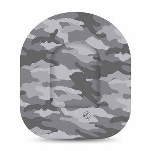 ExpressionMed Gray Camo Pod Full Wrap Sticker with Matching Pod Patch Single Sticker Only Gray Neutral Camo Vinyl Pump Design