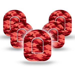 ExpressionMed Red Camo Pod Tape 5-Pack with center stickers