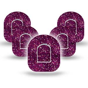 ExpressionMed Pink Sequins Pod Tape 5-Pack with center stickers