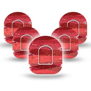 Brushed Glitter Pod Tape 5-Pack with center stickers