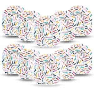 ExpressionMed Feathers OmniPod Tape 10-Pack Tape and 10-Pack Sticker