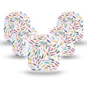 ExpressionMed Feathers OmniPod Tape 5-Pack Tape and 5-Pack Sticker