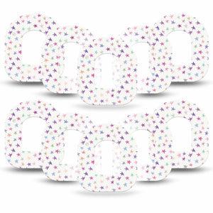 Bright Stars Pod Tape, 10-Pack, Hand Drawn Stars Themed, CGM Overlay Patch Design