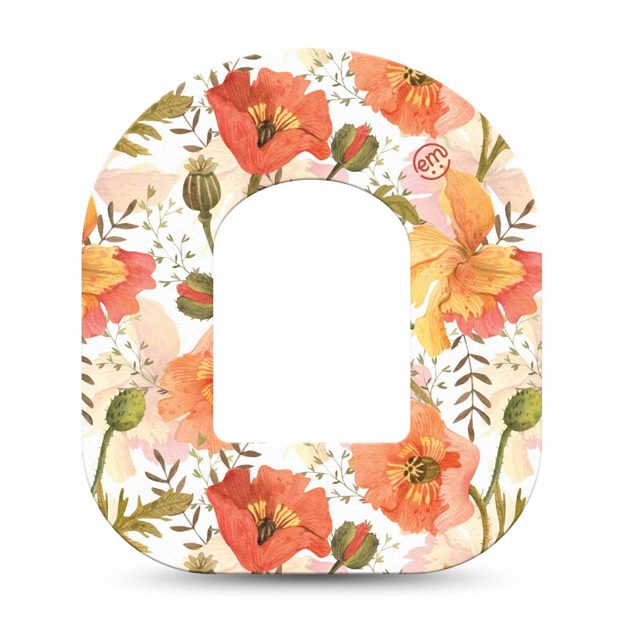 ExpressionMed Peachy Blooms OmniPod Single Tape