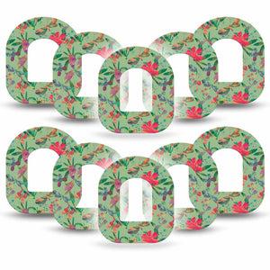 ExpressionMed Garden Butterflies Omniod Tape, 10-Pack, Green Garden, CGM Adhesive Patch Design