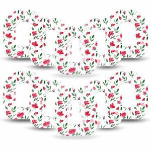 ExpressionMed Rose Garden Omnipod Overlay Tape, 10-Pack, Rose Design