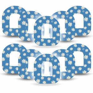 ExpressionMed Watercolor Poppies Omnipod Tape 10-Pack Tape Bunch Of Daisies Themed, Adhesive Patch Pump Design