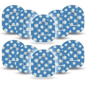 ExpressionMed Watercolor Poppies Omnipod Tape 10-Pack Tape + 10-Pack Sticker Painted Artwork Themed, Adhesive Patch Pump Design