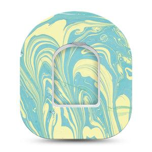 ExpressionMed Mixed Playdough Omnipod Overlay Tape, Single, Fun Playdough Design Pump Tape with center sticker