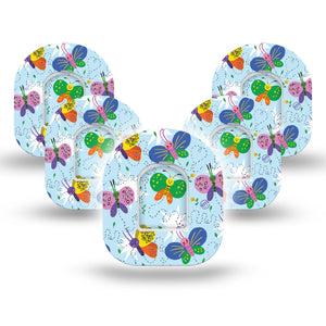 Cute Butterflies Pod Tape 5-Pack with center stickers