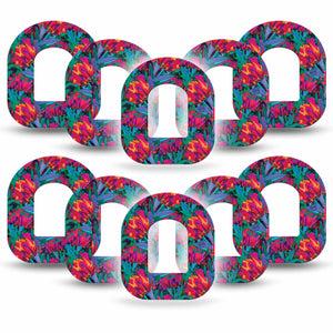 Bold Petals Pod Tape, 10-pack, Bold Toned Florals Inspired Design Plaster Patch