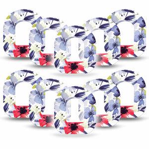 ExpressionMed Red White & Blue Flowers Pod Tape 10-Pack