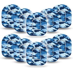 Blue Camo Pod Tapes 10-Pack Stickers and 10-Pack Tapes