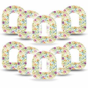 Summer Greenery Pod Tape, 10-Pack Tape, Floral Blooms Themed, CGM Adhesive Patch Design