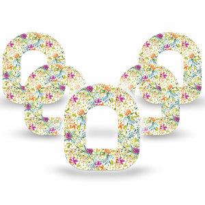 Summer Greenery Pod Tape, 5-Pack Tape, Floral Blooms Themed, CGM Adhesive Patch Design