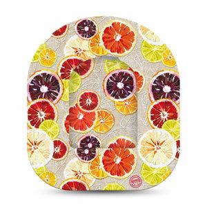 ExpressionMed Citrus Slices Pod Sticker with Matching Tape Sliced Lime Orange Grapefruit Lemons Art Pump Design