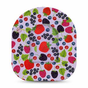 ExpressionMed Wild Berries Omnipod Full Wrap Center Sticker and Mini Tape Fresh Fruits Themed Vinyl Sticker and Tape Design Pump Design