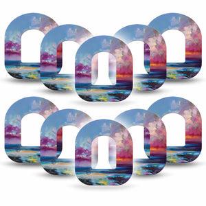 ExpressionMed Painted Skies Omnipod Tape 10-Pack Tape Golden Twilight, Adhesive Patch Pump Design