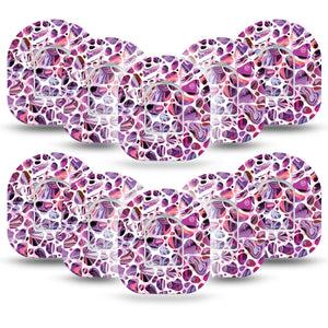ExpressionMed Purple Pebbles Pod 10-Pack Tapes with center stickers