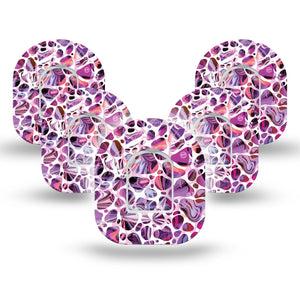 ExpressionMed Purple Pebbles Pod 5-Pack Tapes with center stickers