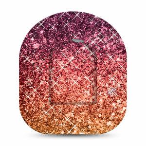 ExpressionMed Glittering Fall Ombre Omnipod Sticker and Matching Overlay Fall Inspired Sparkles Vinyl Device Sticker Pump Design