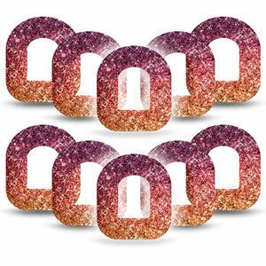 ExpressionMed 10-Pack Glittering Fall Ombre Omnipod Patches Tapes