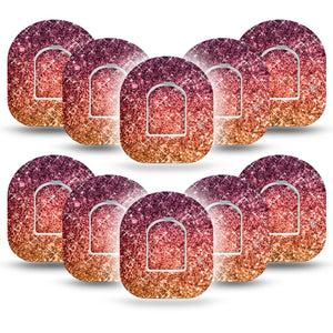 ExpressionMed 10-Pack Glittering Fall Ombre Omnipod Patches Tapes and Stickers