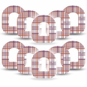 Auburn Plaid Omnipod Tape, 5-pack, Plaid Fall Fashion Adhesive Tapes