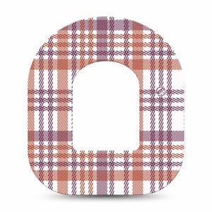 Auburn Plaid Omnipod Tape, Single, Plaid Fall Fashion Adhesive