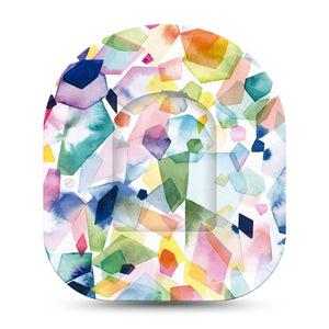 Kaleidoscope Pod Sticker with Matching Adhesive Pod Patch Rainbow Glass Inspired Vinyl Sticker Pump Design