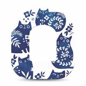 Blue Delft Kittens Animals Omnipod Adhesive Cover Single Tape